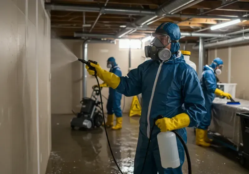 Basement Sanitization and Antimicrobial Treatment process in Walton, KY