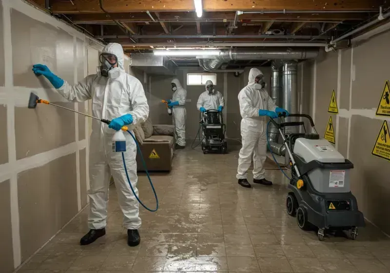 Basement Moisture Removal and Structural Drying process in Walton, KY